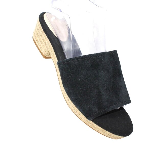 Cole Haan Shoes - Cole Haan Sandals Womens 9.5 Giselle Espadrille Slide Black Suede Mule W10016